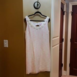 Pink and ivory cocktail dress